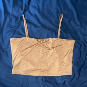 Gold crop tank top